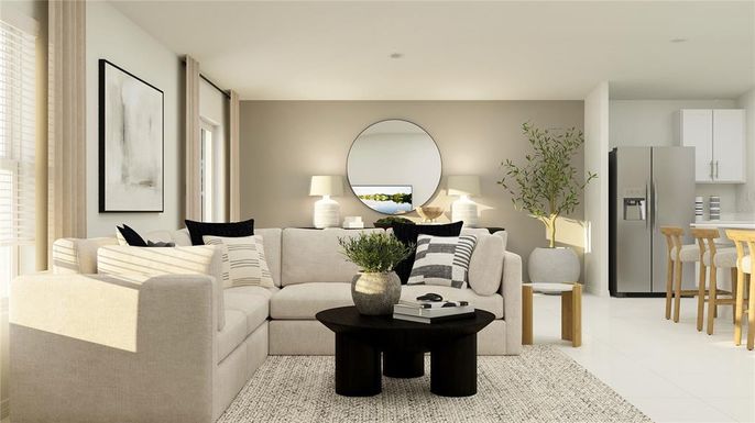 Interior, Kitchen, Living room