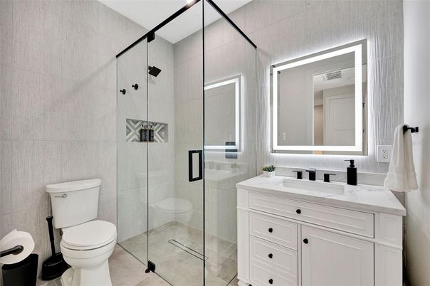 Bathroom, Glass Shower, Interior