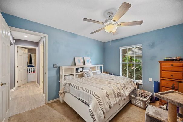 Bedroom, Home Office, Interior, Recessed Lighting, Wood Texture Flooring