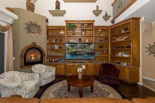 Fireplace, Interior, Living room, Wood Texture Flooring
