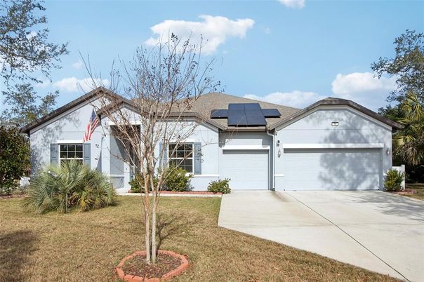Attached, Exterior, Facade, Solar Panels, Ranch