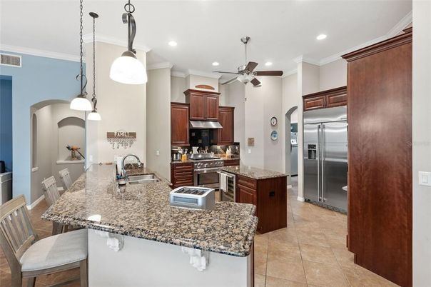 Interior, Kitchen, Pendant Lights, Recessed Lighting, Stainless Steel Appliances