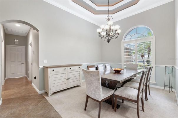 Chandelier, Dining room, Interior, Recessed Lighting