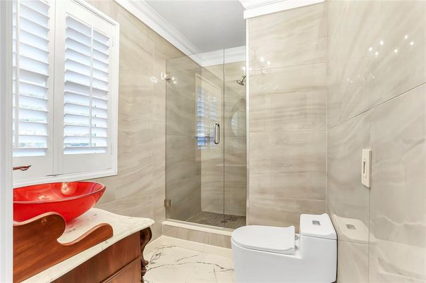 Bathroom, Glass Shower, Interior, Marble