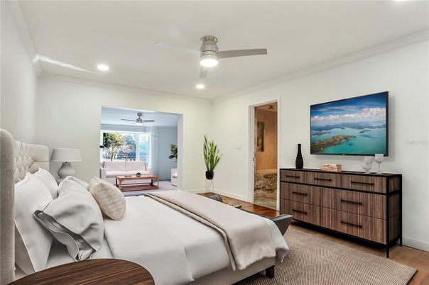 Bedroom, Interior, Recessed Lighting