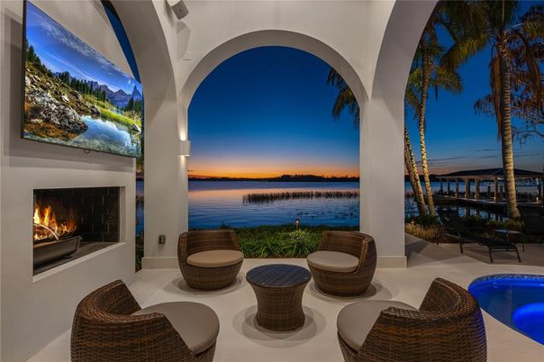 Exterior, Fireplace, Pool, Water