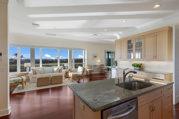 Interior, Kitchen, Living room, Recessed Lighting, Wood Texture Flooring