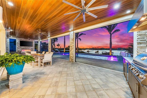 Exterior, Fireplace, Pool