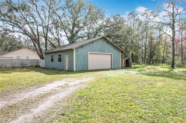 Backyard, Detached Garage, Exterior