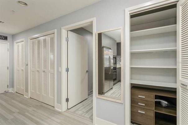 Interior, Stainless Steel Appliances, Wood Texture Flooring