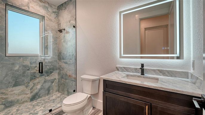 Bathroom, Glass Shower, Interior