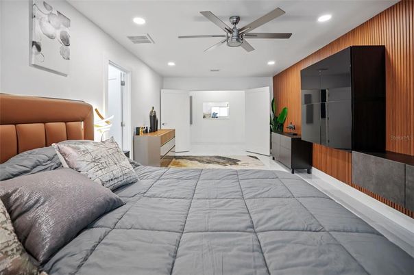 Bedroom, Interior, Recessed Lighting
