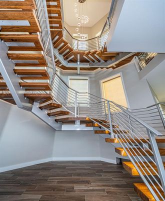 Interior, Pendant Lights, Wood Texture Flooring