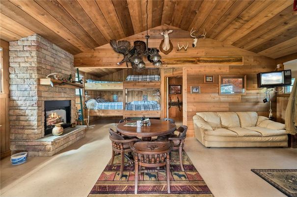 Dining room, Fireplace, Interior, Stone Walls, Wooden Beams, Wooden Ceilings, Wooden Walls