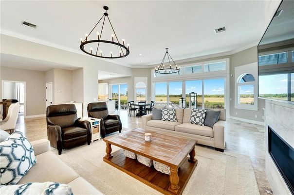 Chandelier, Dining room, Fireplace, Interior, Living room, Pendant Lights