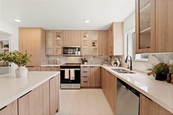 Interior, Kitchen, Recessed Lighting, Stainless Steel Appliances
