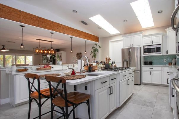 Interior, Kitchen, Pendant Lights, Recessed Lighting, Stainless Steel Appliances