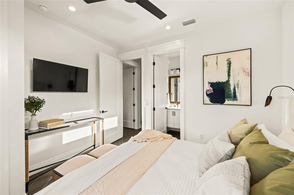 Bedroom, Interior, Recessed Lighting