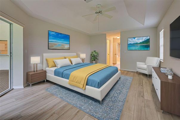 Bedroom, Interior, Wood Texture Flooring