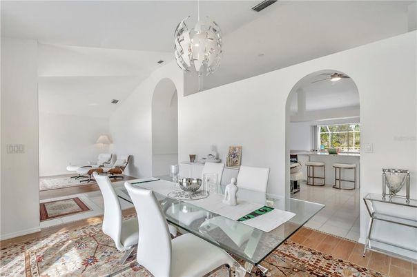 Chandelier, Dining room, Interior, Wood Texture Flooring
