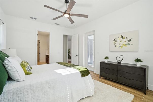 Bedroom, Interior, Wood Texture Flooring