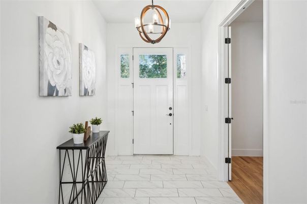 Interior, Marble, Pendant Lights, Wood Texture Flooring