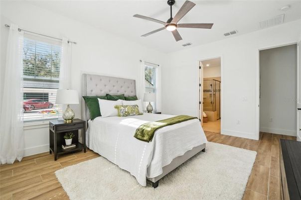 Bedroom, Interior, Wood Texture Flooring