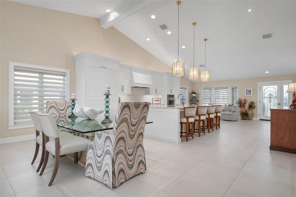 Dining room, Interior, Kitchen, Living room, Pendant Lights, Recessed Lighting
