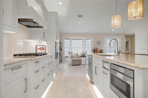Interior, Kitchen, Pendant Lights, Recessed Lighting, Stainless Steel Appliances