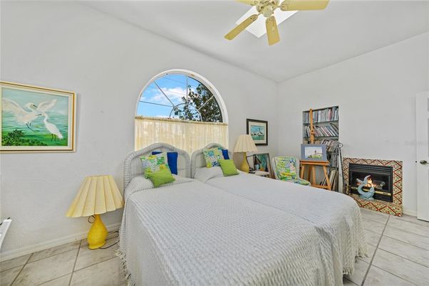Bedroom, Fireplace, Interior