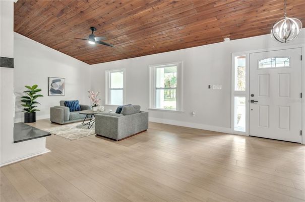 Interior, Living room, Pendant Lights, Wooden Ceilings, Wood Texture Flooring