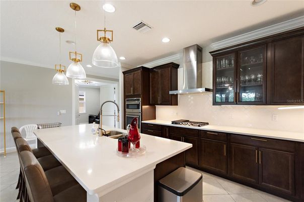Interior, Kitchen, Pendant Lights, Recessed Lighting, Stainless Steel Appliances