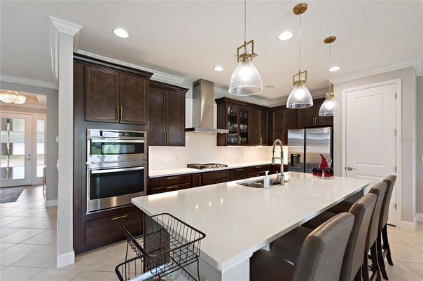 Interior, Kitchen, Pendant Lights, Recessed Lighting, Stainless Steel Appliances