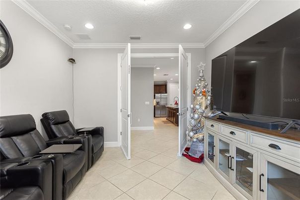Home Theatre Room, Interior, Recessed Lighting