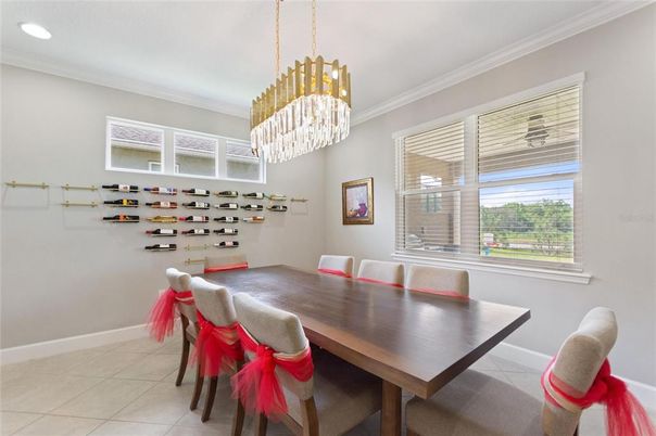 Chandelier, Dining room, Interior, Recessed Lighting