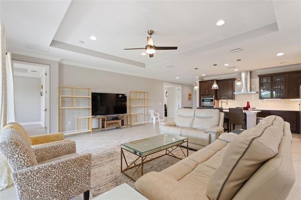Interior, Kitchen, Living room, Pendant Lights, Recessed Lighting