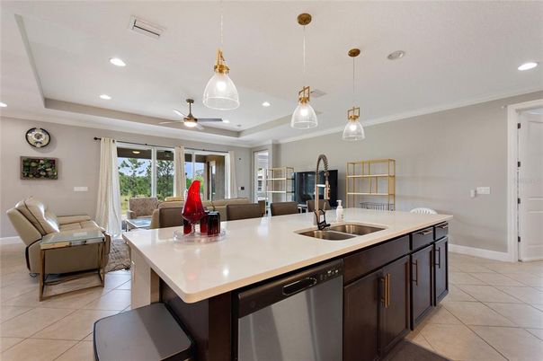 Interior, Kitchen, Living room, Pendant Lights, Recessed Lighting