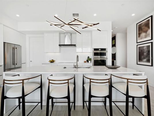 Interior, Kitchen, Pendant Lights, Recessed Lighting, Stainless Steel Appliances