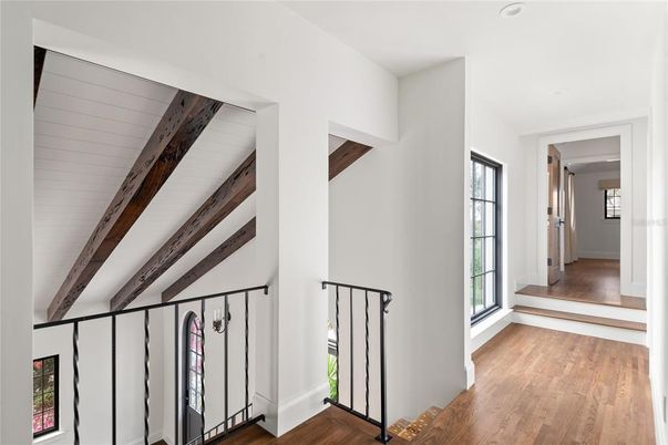 Interior, Recessed Lighting, Wooden Beams, Wood Texture Flooring