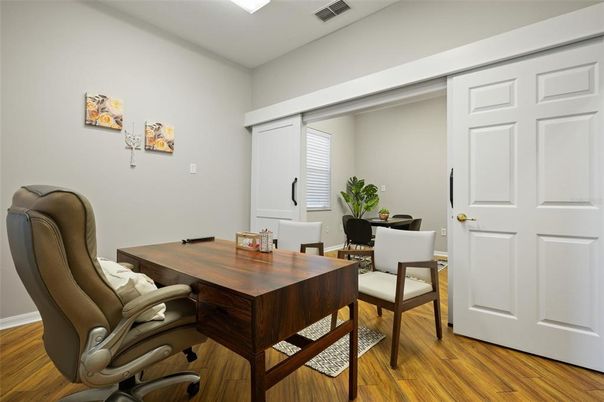 Home Office, Interior, Wood Texture Flooring