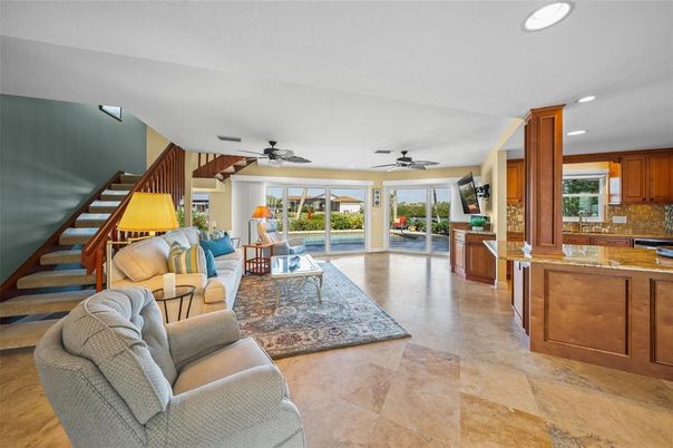 Interior, Kitchen, Living room, Recessed Lighting