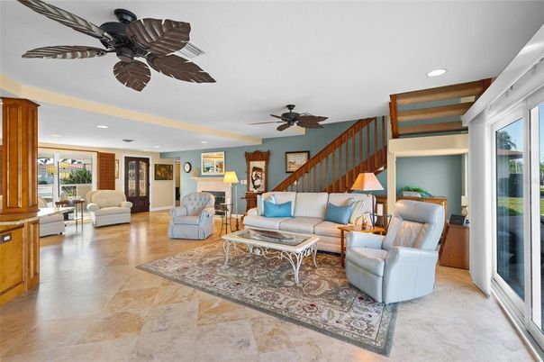 Interior, Living room, Recessed Lighting