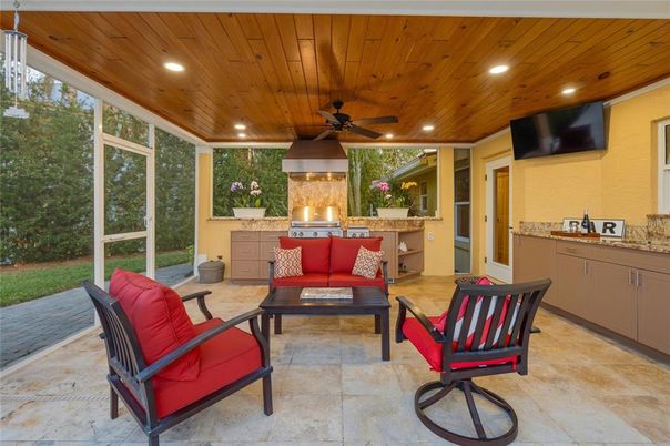 Interior, Recessed Lighting, Sun Room, Wooden Ceilings