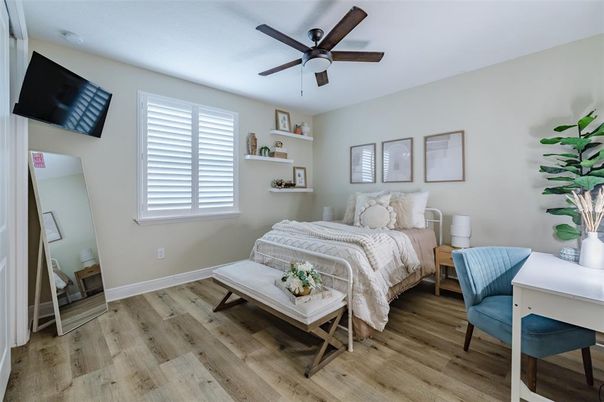 Bedroom, Interior, Wood Texture Flooring