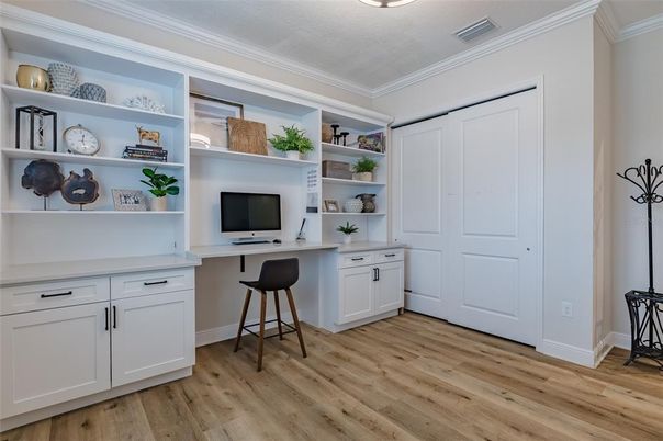 Home Office, Interior, Wood Texture Flooring