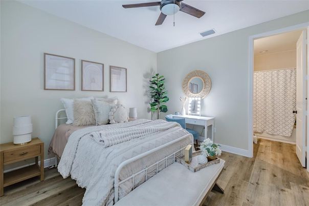 Bedroom, Interior, Wood Texture Flooring