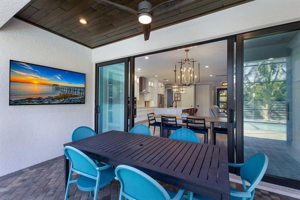 Dining room, Interior, Kitchen, Pendant Lights, Recessed Lighting, Wooden Ceilings