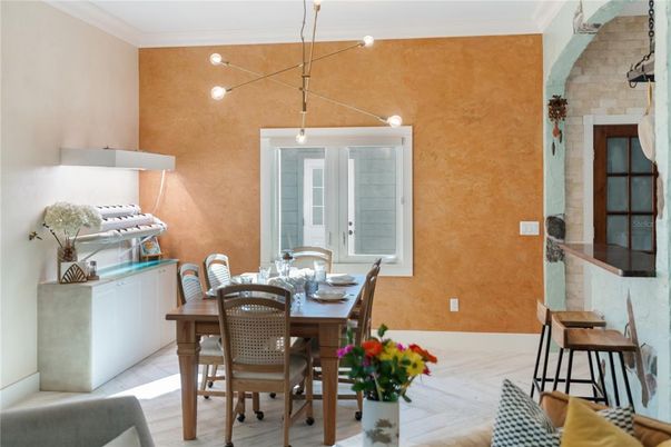Dining room, Interior, Pendant Lights