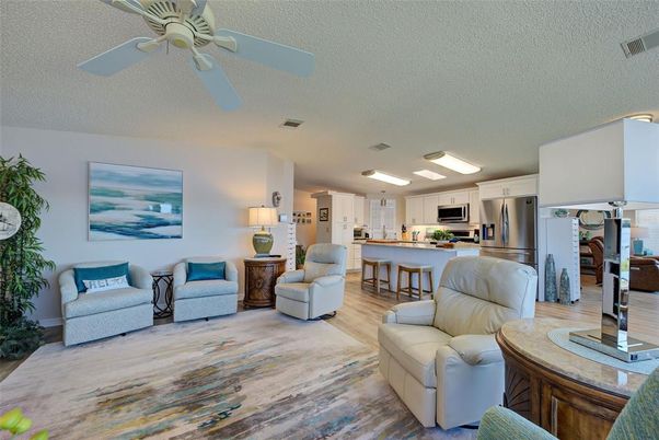 Interior, Kitchen, Living room, Stainless Steel Appliances, Wood Texture Flooring