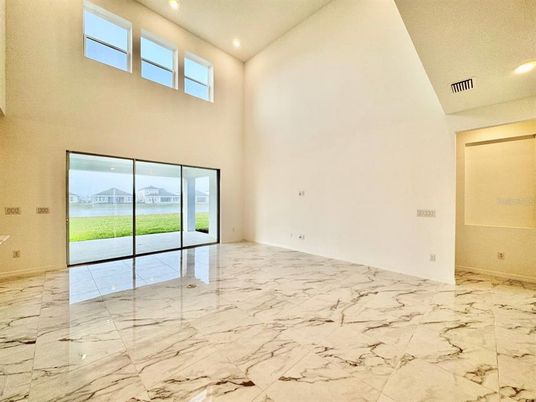 Empty room, Interior, Marble, Recessed Lighting